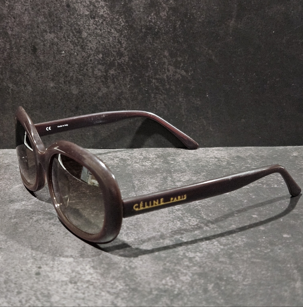 CELINE Oversized Oval Sunglasses Vintage 57/20/140 W/COA GUC - Picture 2 of 8